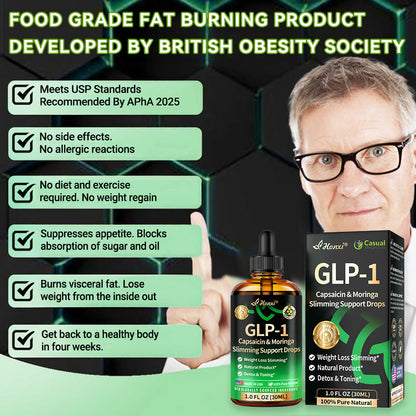Honxi® 𝐆𝐋𝐏-𝟏 Capsaicin & Moringa Slimming Support Drops ✅𝑂𝑏𝑒𝑠𝑖𝑡𝑦, 𝐶𝑎𝑟𝑑𝑖𝑜𝑣𝑎𝑠𝑐𝑢𝑙𝑎𝑟 𝐷𝑖𝑠𝑒𝑎𝑠, 𝐷𝑖𝑎𝑏𝑒𝑡𝑒𝑠, 𝑆𝑙𝑒𝑒𝑝 𝐴𝑝𝑛𝑒𝑎, 𝐽𝑜𝑖𝑛𝑡 𝑃𝑟𝑜𝑏𝑙𝑒𝑚𝑠 𝑎𝑛𝑑 𝑀𝑜𝑟𝑒