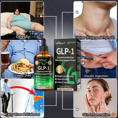 Honxi® 𝐆𝐋𝐏-𝟏 Capsaicin & Moringa Slimming Support Drops ✅𝑂𝑏𝑒𝑠𝑖𝑡𝑦, 𝐶𝑎𝑟𝑑𝑖𝑜𝑣𝑎𝑠𝑐𝑢𝑙𝑎𝑟 𝐷𝑖𝑠𝑒𝑎𝑠, 𝐷𝑖𝑎𝑏𝑒𝑡𝑒𝑠, 𝑆𝑙𝑒𝑒𝑝 𝐴𝑝𝑛𝑒𝑎, 𝐽𝑜𝑖𝑛𝑡 𝑃𝑟𝑜𝑏𝑙𝑒𝑚𝑠 𝑎𝑛𝑑 𝑀𝑜𝑟𝑒