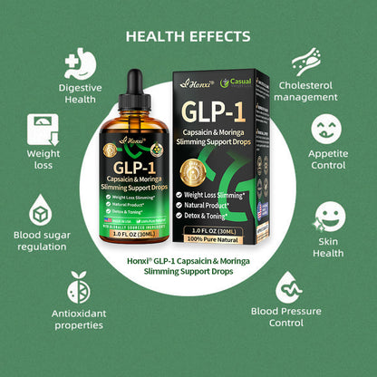 Honxi® 𝐆𝐋𝐏-𝟏 Capsaicin & Moringa Slimming Support Drops ✅𝑂𝑏𝑒𝑠𝑖𝑡𝑦, 𝐶𝑎𝑟𝑑𝑖𝑜𝑣𝑎𝑠𝑐𝑢𝑙𝑎𝑟 𝐷𝑖𝑠𝑒𝑎𝑠, 𝐷𝑖𝑎𝑏𝑒𝑡𝑒𝑠, 𝑆𝑙𝑒𝑒𝑝 𝐴𝑝𝑛𝑒𝑎, 𝐽𝑜𝑖𝑛𝑡 𝑃𝑟𝑜𝑏𝑙𝑒𝑚𝑠 𝑎𝑛𝑑 𝑀𝑜𝑟𝑒